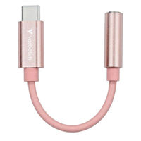 Verbatim  変換ケーブル　ＵＳＢ　ＴｙｐｅーＣ　３．５ｍｍ　オーディオ変換アダプター　ピンク CBTCAUDIOPV2（直送品）