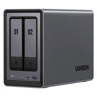 UGREEN  第１２世代　Ｎ　ｓｅｒｉｅｓ　４コアＣＰＵ搭載　２．５ＧｂＥ　２ベイＮＡＳ　ディスクレスモデル　ＤＤＲ５ DXP2800（直送品）