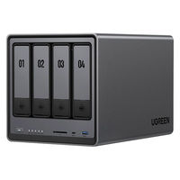 UGREEN  第１２世代　Ｎ　ｓｅｒｉｅｓ　４コアＣＰＵ搭載　２．５ＧｂＥ×２　４ベイＮＡＳ　ディスクレスモデル　ＤＤＲ５ DXP4800（直送品）