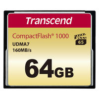 トランセンドジャパン  ６４ＧＢ　ＣＦ　Ｃａｒｄ　ＭＬＣ　Ｒ：　１６０ＭＢ／ｓ TS64GCF1000（直送品）