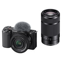 SONY  デジタル一眼カメラ　α　ＶＬＯＧＣＡＭ　ＺＶーＥ１０　ダブルズームレンズキット　ブラック ZV-E10X/B（直送品）