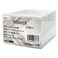西敬 白無地ICカード(Mifare1K)100枚入 MF1K-100 1組（直送品）