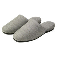 【スリッパ】富士工業 布地風ビニールスリッパ 前閉じ レリゴール ライトグレー 耐アルコール 23.5～26.5cm 1足