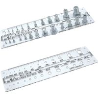 ダイドーハント DAIDOHANT アクリルねじチェッカー2種セット ボルト小ねじ ナットワッシャー用 00092604 1組(2個)（直送品）