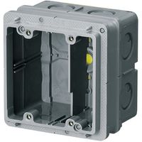 未来工業 未来 埋込四角アウトレットボックス中極深形(2個用塗代カバー付) CDOー4C12P2M 1セット(20個) 229-3256（直送品）