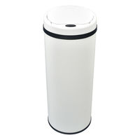 万方商事 自動開閉式ゴミ箱 ホワイト a3587620 1個（直送品）