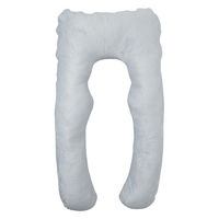 万方商事 快眠U字型まくら ライトグレー a3597220 1個（直送品）