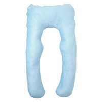 万方商事 快眠U字型まくら スカイブルー a3597230 1個（直送品）