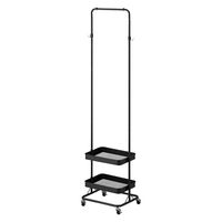【軒先渡し】アイリスオーヤマ ハンガーワゴン スリム 幅510×奥行360×高さ1131/1385/1639/1893mm ブラック 1台（直送品）