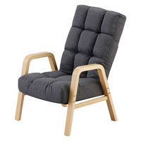 【軒先渡し】アイリスオーヤマ ウッドアームチェア Ｍサイズ ダークグレー 1台（直送品）