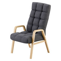 【軒先渡し】アイリスオーヤマ ウッドアームチェアWACR-L Ｌサイズ ダークグレー 1台（直送品）