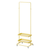 【軒先渡し】アイリスオーヤマ ハンガーワゴン 幅650×奥行360×高さ1133/1387/1641/1895mm イエロー 1台（直送品）