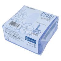 川西工業　検査検診用ニトリルグローブ バイオフィット ブルー L M007L 1袋（125枚入）