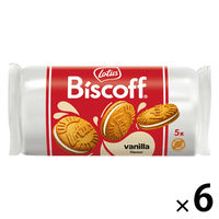クッキー ビスケット 輸入菓子 個包装 お配り菓子 ロータス　ビスコフサンドバニラ 5枚入 1セット（1個×6）