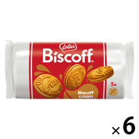 クッキー ビスケット 輸入菓子 個包装 お配り菓子 ロータス　ビスコフサンドビスコフクリーム 5枚入 1セット（1個×6）