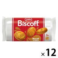 クッキー ビスケット 輸入菓子 個包装 お配り菓子 ロータス　ビスコフサンドビスコフクリーム 5枚入 1セット（1個×12）