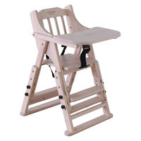 平インテリア産業 おりたたみベビーチェア 生後7か月から 天然木 ホワイト TC-202T WH 1台（直送品）