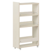 アイリスオーヤマ キッチン隙間収納ラック 幅180×奥行445×高さ827mm ホワイト 1台（直送品）