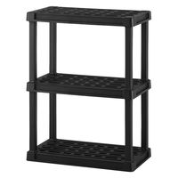 アイリスオーヤマ プラスチックラック 幅720×奥行400×高さ963mm ブラック 1台（直送品）