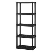 アイリスオーヤマ プラスチックラック 幅720×奥行400×高さ1863mm ブラック 1台（直送品）