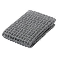 無印良品 ワッフルハンドタオルループ付き（新） ３４×３５ｃｍ チャコールグレー 良品計画