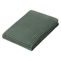 無印良品 ワッフル大判バスタオル（新） ７０×１４０ｃｍ グリーン 良品計画