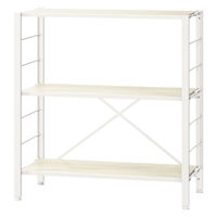 アイリスオーヤマ 組立簡単 連結スチールラック 幅760×奥行345×高さ802mm ホワイトアッシュ 1台（直送品）