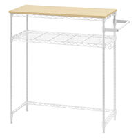 アイリスオーヤマ カラーメタルラック ペール上ラック ロータイプ 幅850×奥行360×高さ900mm ホワイト 1台（直送品）