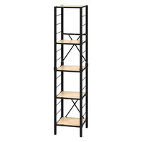 アイリスオーヤマ 組立簡単 連結スチールラック 幅360×奥行345×高さ1592mm ナチュラルオーク 1台（直送品）