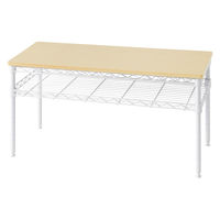 アイリスオーヤマ カラーメタルラック テーブル 幅760×奥行360×高さ400mm ホワイト 1台（直送品）