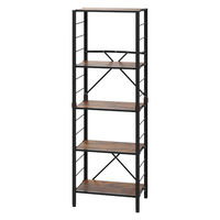 アイリスオーヤマ 組立簡単 連結スチールラック 幅560×奥行345×高さ1592mm ヴィンテージブラウン 1台（直送品）