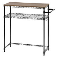 アイリスオーヤマ カラーメタルラック ペール上ラック ロータイプ 幅850×奥行360×高さ900mm ブラック 1台（直送品）