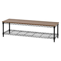 アイリスオーヤマ カラーメタルラック ローボード 幅1010×奥行310×高さ300mm ブラック 1台（直送品）