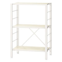アイリスオーヤマ 組立簡単 連結スチールラック 幅560×奥行345×高さ802mm ホワイトアッシュ 1台（直送品）