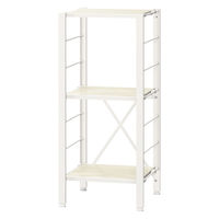 アイリスオーヤマ 組立簡単 連結スチールラック 幅360×奥行345×高さ802mm ホワイトアッシュ 1台（直送品）