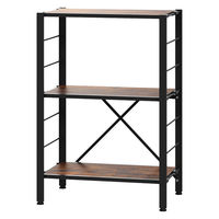 アイリスオーヤマ 組立簡単 連結スチールラック 幅560×奥行345×高さ802mm ヴィンテージブラウン 1台（直送品）