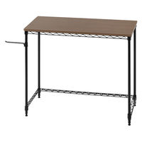 アイリスオーヤマ カラーメタルラック デスク 幅810×奥行360×高さ720mm ブラック 1台（直送品）