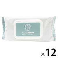 ウェットティッシュ アルコール 除菌ウェットティッシュ ふた付き 本体 1セット（80枚入×12個） ドウシシャ