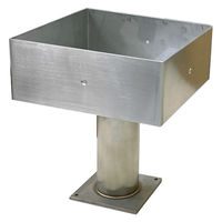 フジテックジャパン ステンレス柱受 200mm規格【角】 ヘアライン 柱受金物 1100100016685 1個（直送品）