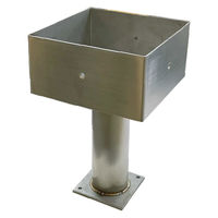 フジテックジャパン ステンレス柱受 150mm規格【角】 6個入 ヘアライン 柱受金物 1100100016809 1箱(6個入)（直送品）