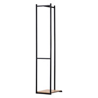 アイリスオーヤマ スリムハンガーラック 幅280×奥行377×高さ1431ｍｍ ナチュラル/ブラック 1台（直送品）