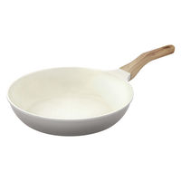 アイリスオーヤマ ナチュかるフライパン２８cm ＩＨ・ガス火対応 パールグレー×アイボリー 1個（直送品）