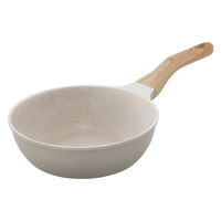 アイリスオーヤマ ナチュかるフライパン炒め鍋２２cm ＩＨ・ガス火対応 グレイッシュモカ 1個（直送品）