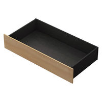 アイリスオーヤマ スチールベッド引き出し 幅968×奥行494×高さ210ｍｍ ブラック/ナチュラル 1個（直送品）