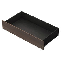 アイリスオーヤマ スチールベッド引き出し 幅968×奥行494×高さ210ｍｍ ブラック/ウォールナット 1個（直送品）