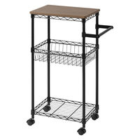 アイリスオーヤマ カラーメタルラック ワゴン 幅500×奥行310×高さ840ｍｍ ブラック 1台（直送品）