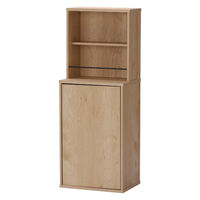 アイリスオーヤマ 隠せる本棚 幅395×奥行295×高さ1038ｍｍ ナチュラル/ブラック 1台（直送品）