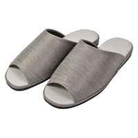 富士工業 布地風ビニールスリッパ コンフォート アロールート グレー 抗菌(SIAA) 24.0～26.5cm 1足