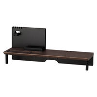 【軒先渡し】コイズミファニテック GENTLER ガジェットベース スモーキーグレージュ×ブラック 1台（直送品）