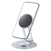 MagSafe マグネット スマホスタンド 台座360°回転 角度調整 シルバー P-DSM360AL01NSV エレコム 1個（直送品）